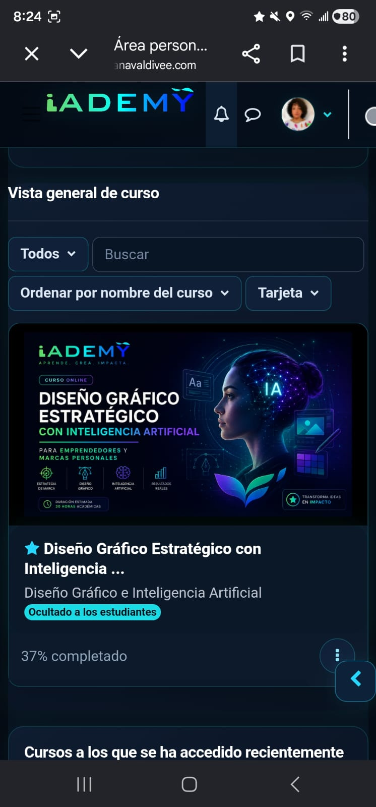 Mis cursos móvil